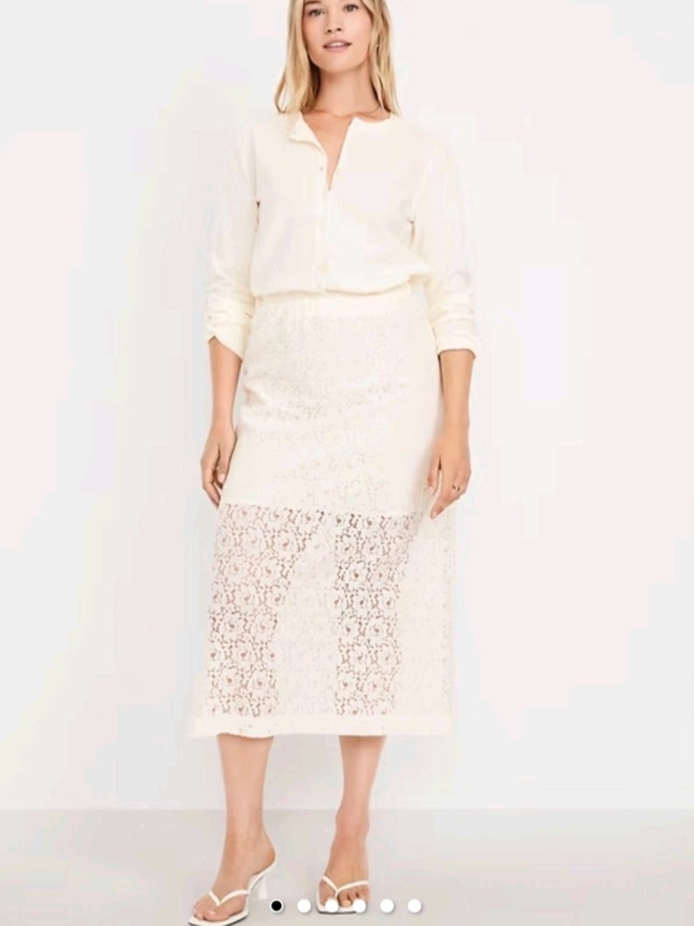 ~Old Navy High Waisted Midi Skirt Lace Size Large Brand New
